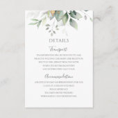 Groenblijvende Eucalyptus Gouden Bladeren Elegante Informatiekaartje (Voorkant)