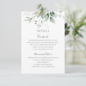 Groenblijvende Eucalyptus Gouden Bladeren Elegante Informatiekaartje (Staand voorkant)