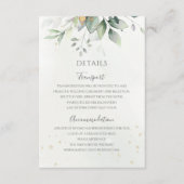 Groenblijvende Eucalyptus Gouden Bladeren Elegante Informatiekaartje (Voorkant)