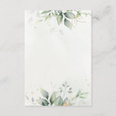 Groenblijvende Eucalyptus Gouden Bladeren Elegante Informatiekaartje (Achterkant)