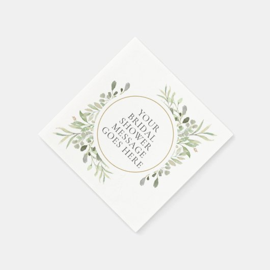 Groenblijvende Eucalyptus Loof Bladeren Bruidsfees Servet (Hoek)