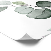 Groenblijvende gebladerte oefendiner welkomstbord poster (Hoek)