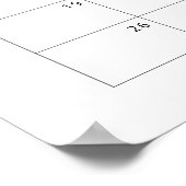 Groenblijvende kalender om de uitgerekende datum t poster (Hoek)