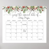 Groenblijvende kalender om de uitgerekende datum t poster (Voorkant)