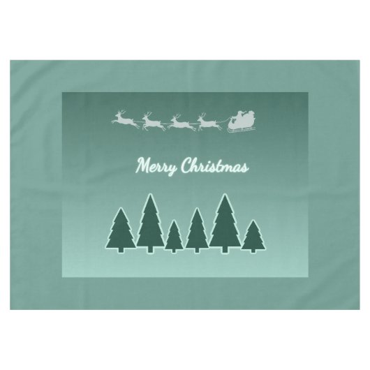 Groenblijvende Kerstslede Hemelgloed Tafelkleed (Voorkant (Horizontaal))