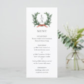 Groenblijvende krans bruiloft menu (Staand voorkant)
