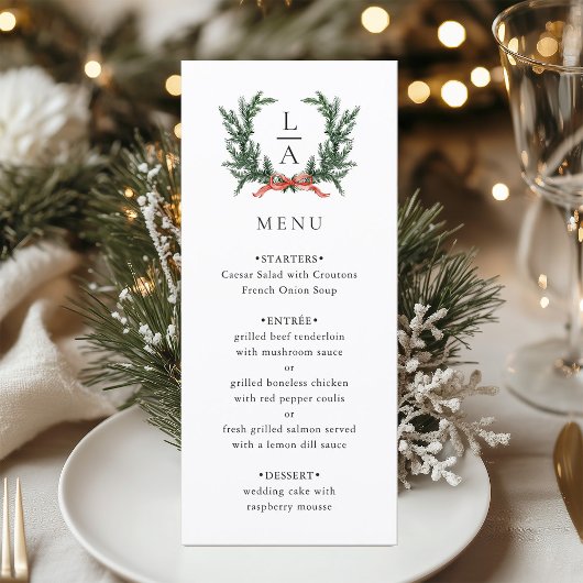 Groenblijvende krans bruiloft menu