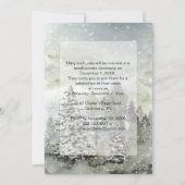 Groenblijvende Sneeuw Bergen Ontvangst Alleen Trou Kaart (Voorkant)