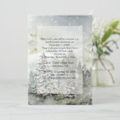 Groenblijvende Sneeuw Bergen Ontvangst Alleen Trou Kaart (Staand voorkant)