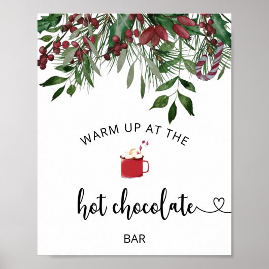 Groenblijvende warming-up bij de Hot Chocolate bar Poster (Voorkant)