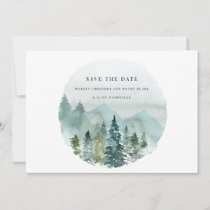 Groenblijvende Waterverf Huwelijk Save the Date 