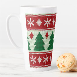 Groenblijvers & Sneeuwvlokken Brei Latte Mok