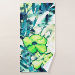 Groenbloem door kleuren te wijzigen bad handdoek