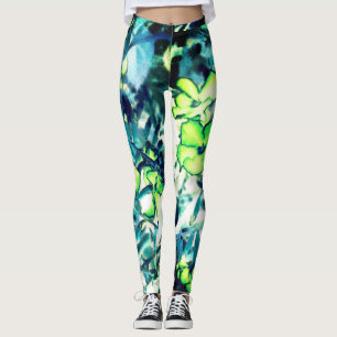Groenbloem door kleuren te wijzigen leggings
