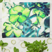 Groenbloem van veranderende kleuren theedoek (Gevouwen)