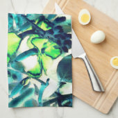 Groenbloem van veranderende kleuren theedoek (Quarter Fold)