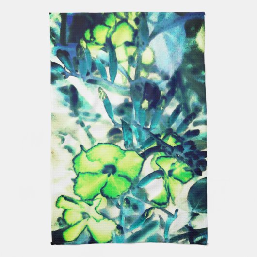 Groenbloem van veranderende kleuren theedoek (Verticaal)