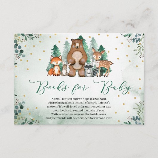 Groenboek bosdieren Boekaanvraag Informatiekaartje (Voorkant)