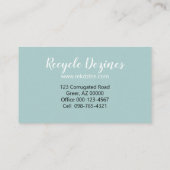 Groenboek gerecycleerde pasta's over de Sjabloon v Visitekaartje (Achterkant)