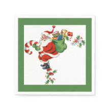 groenboek Jolly Retro Santa Riding Candy Cane