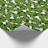 Groenboek kerstpasta cadeaupapier (Hoek)