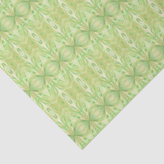 Groenboek over een abstract Kaleidoscoop-patroon Tissuepapier (Detail)