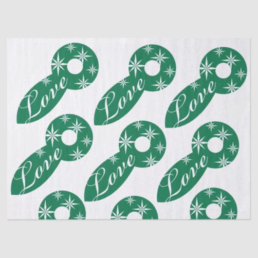 Groenboek over kerstliefde tissuepapier (Voorkant)