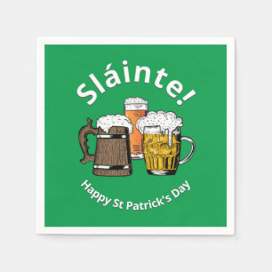 groenboek sláinte beer st patricks day paper servet