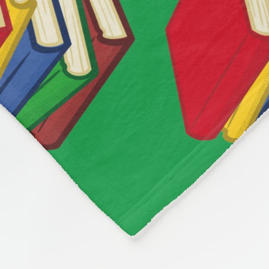 GROENBOEKEN LEZEN FLEECE DEKEN (Hoek)