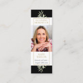 Groenboeket Herdenking Gedicht Foto Boekmerk Kaart Mini Visitekaartje (Voorkant)