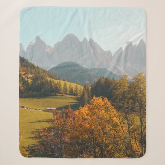 GROENBOMEN EN GRASSELD SHERPA DEKEN (Voorkant)