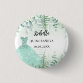 Groenbos van Quinceanera eucalyptus Ronde Button 3,2 Cm (Voorkant)