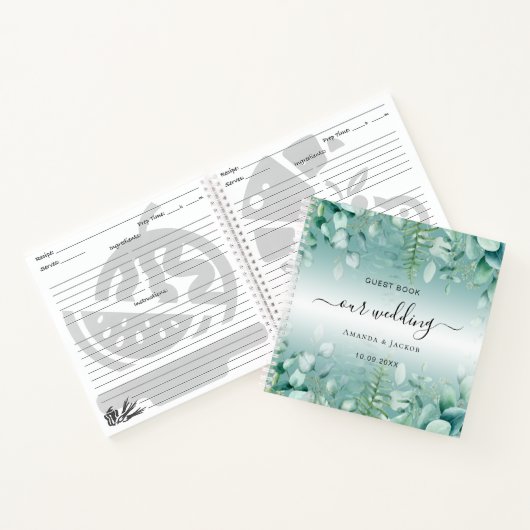Groenbos voor de bruiloft van het gastboek Eucalyp Notitieboek (Binnen)