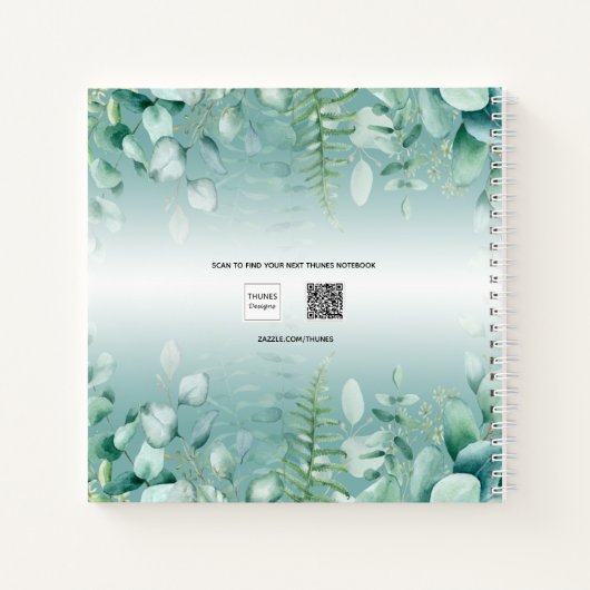 Groenbos voor de bruiloft van het gastboek Eucalyp Notitieboek (Achterkant)