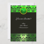 GROENDAMASK MET SHAMROCK, zwart Kaart (Achterkant)