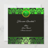 GROENDAMASK MET SHAMROCK, zwart Kaart (Achterkant)