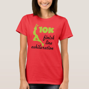 Groene 10K afwerking lijn T-shirt