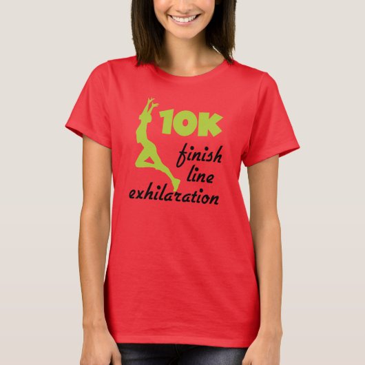 Groene 10K afwerking lijn T-shirt (Voorkant)
