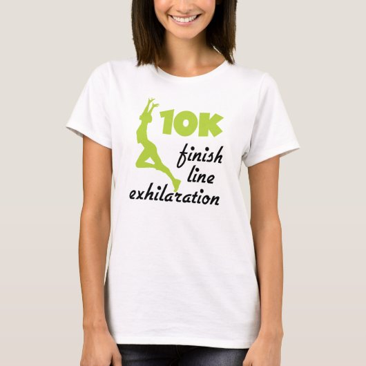 Groene 10K afwerking lijn T-shirt (Voorkant)