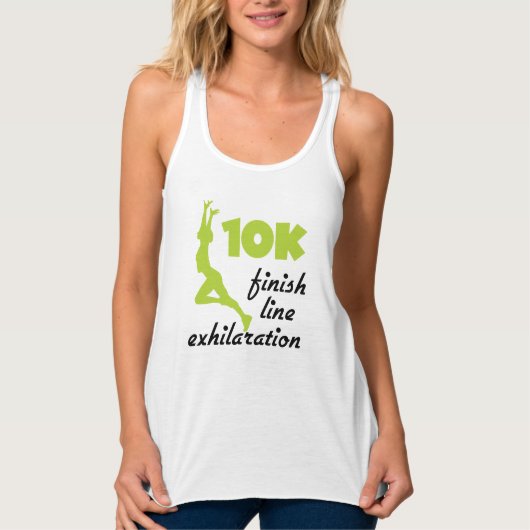 Groene 10K afwerking lijn Tanktop (Voorkant)
