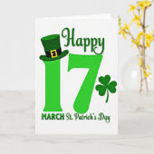 Groene 17 Patroon St. Patricks Kaart (Gele Bloem)