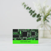 Groene 2 bedrijfskaartsjabloon voor circulatie gro visitekaartje (Staand voorkant)