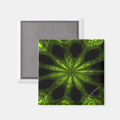 Groene 2 inch vierkante magneet (Voorkant / Achterkant)