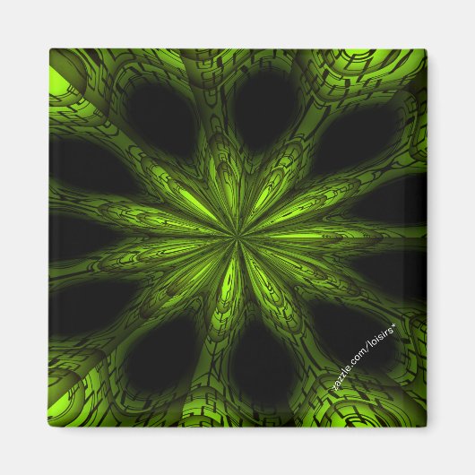 Groene 2 inch vierkante magneet (Voorkant)
