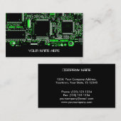 Groene 2-sjabloon voor visitekaartjes omsluiten (Voorkant / Achterkant)