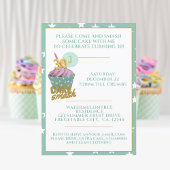 Groene 30e verjaardag Cake Smash Party uitnodiging