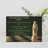 Groene 30e verjaardag partij schaakbisschop kaart (Staand voorkant)