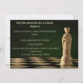 Groene 30e verjaardag partij schaakkoningin kaart (Voorkant)