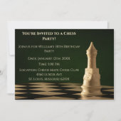 Groene 30e verjaardag partij schaaktafel kaart (Voorkant)