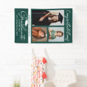 Groene 3 Foto Collage Afstuderen Gefeliciteerd Afg Spandoek (Insitu)
